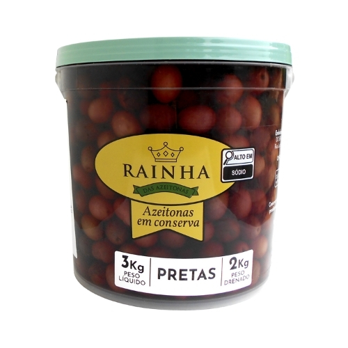 Azeitona Preta com Caroço Miúda Rainha – Balde 2 kg