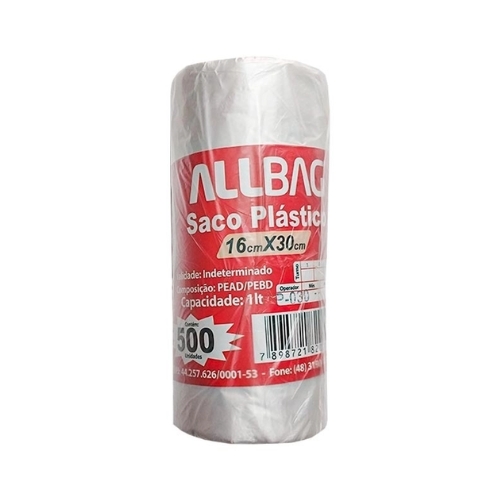 BOBINA PICOTADA 16X30 ALLBAG 500UN