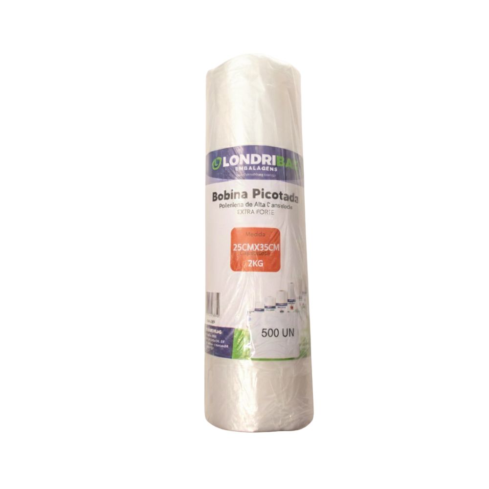BOBINA REFORCADA PICOTADA LONDRIBAG 25X35 500UN