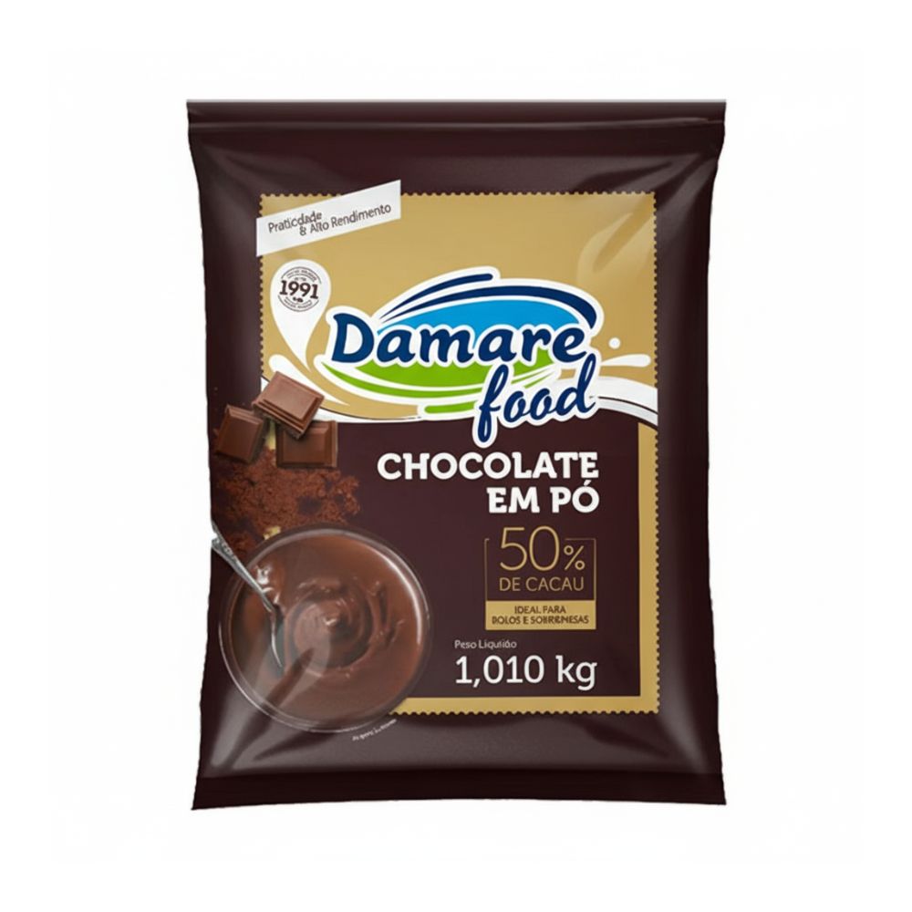CHOCOLATE EM PO 50% DAMARE FOOD 1,01KG