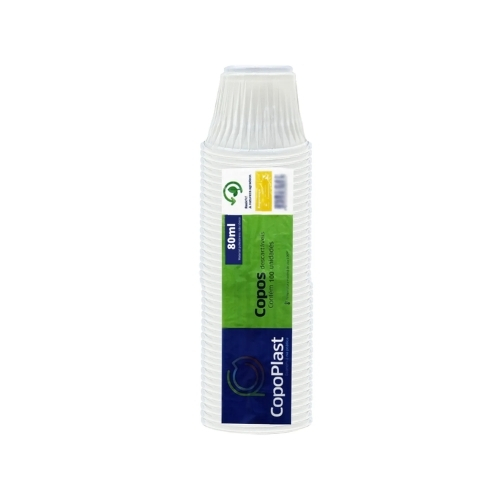 Copo Copoplast – 80ml (100 unidades)