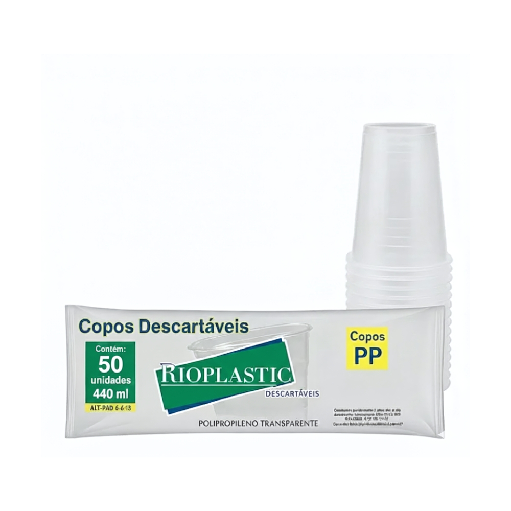 COPO PP RIOPLASTIC 440ML 50UN