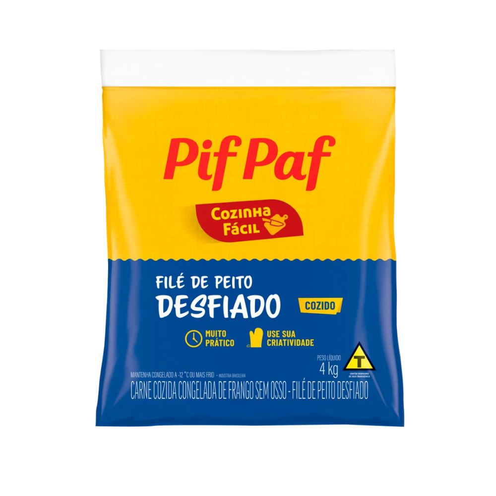 FILE PEITO COZIDO DESFIADO PIF PAF 4KG