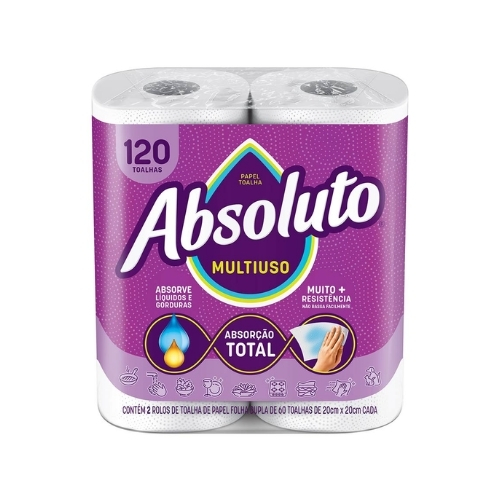 Papel Toalha Absoluto – 120 folhas