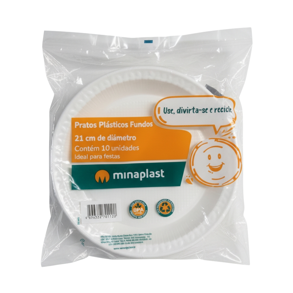 PRATO FUNDO MINAPLAST 21 CM