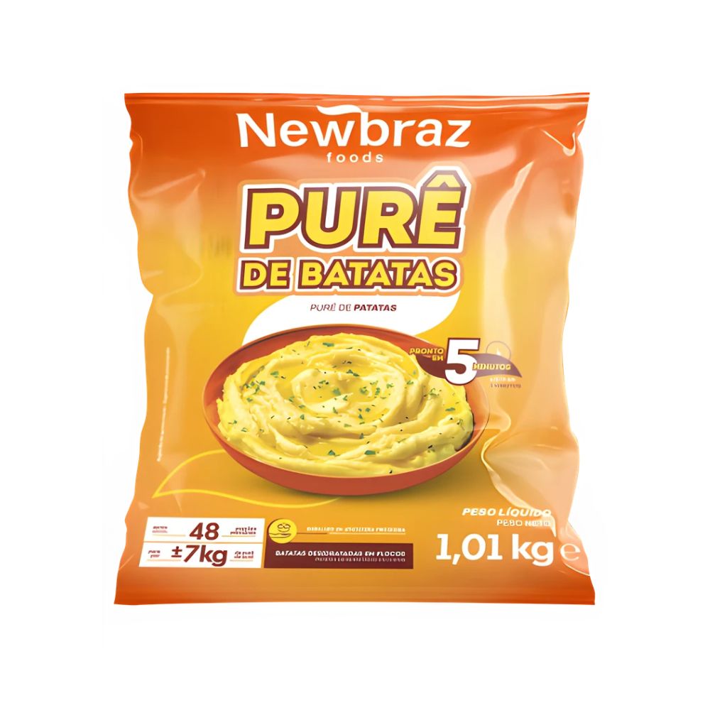 PURE DE BATATA EM FLOCOS NEWBRAZ 1,01KG