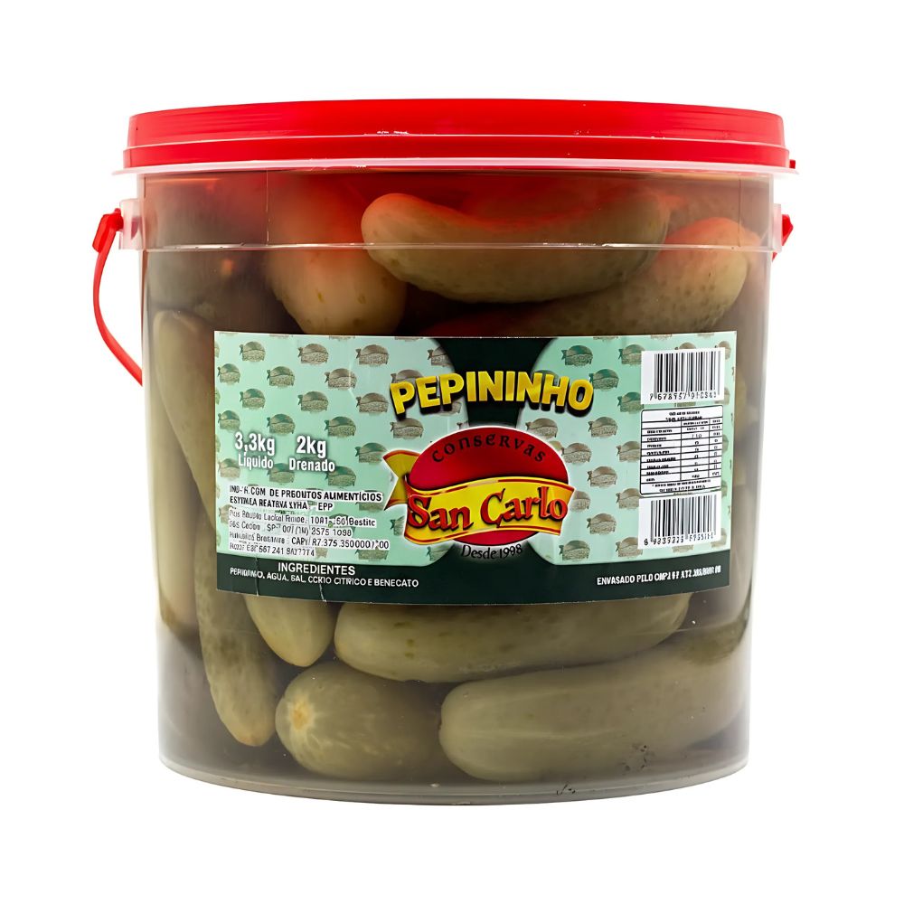 Pepino Cornichon San Carlo Balde 2kg