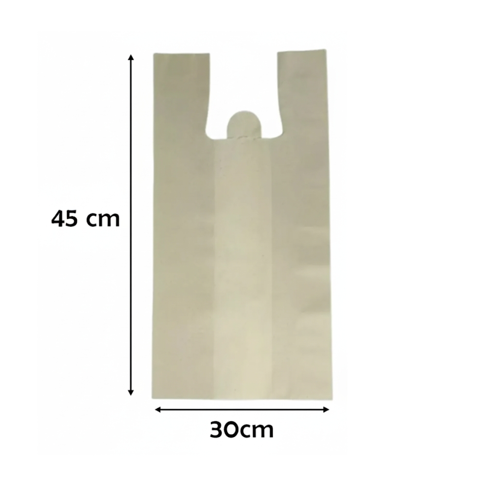 SACOLA BRANCA LEITOSA REFORCADA 30X45 5KG